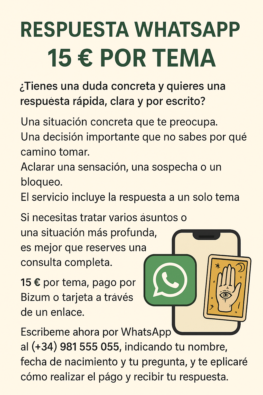 Tarot de Santi Molezún por Whatsapp
